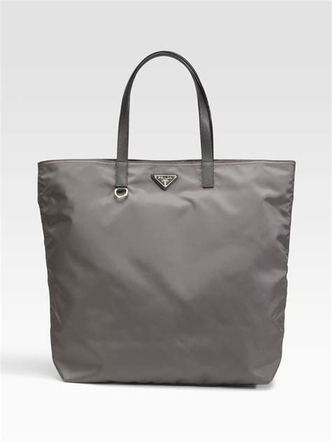 prada grey bag tote|Prada nylon tote bag large.